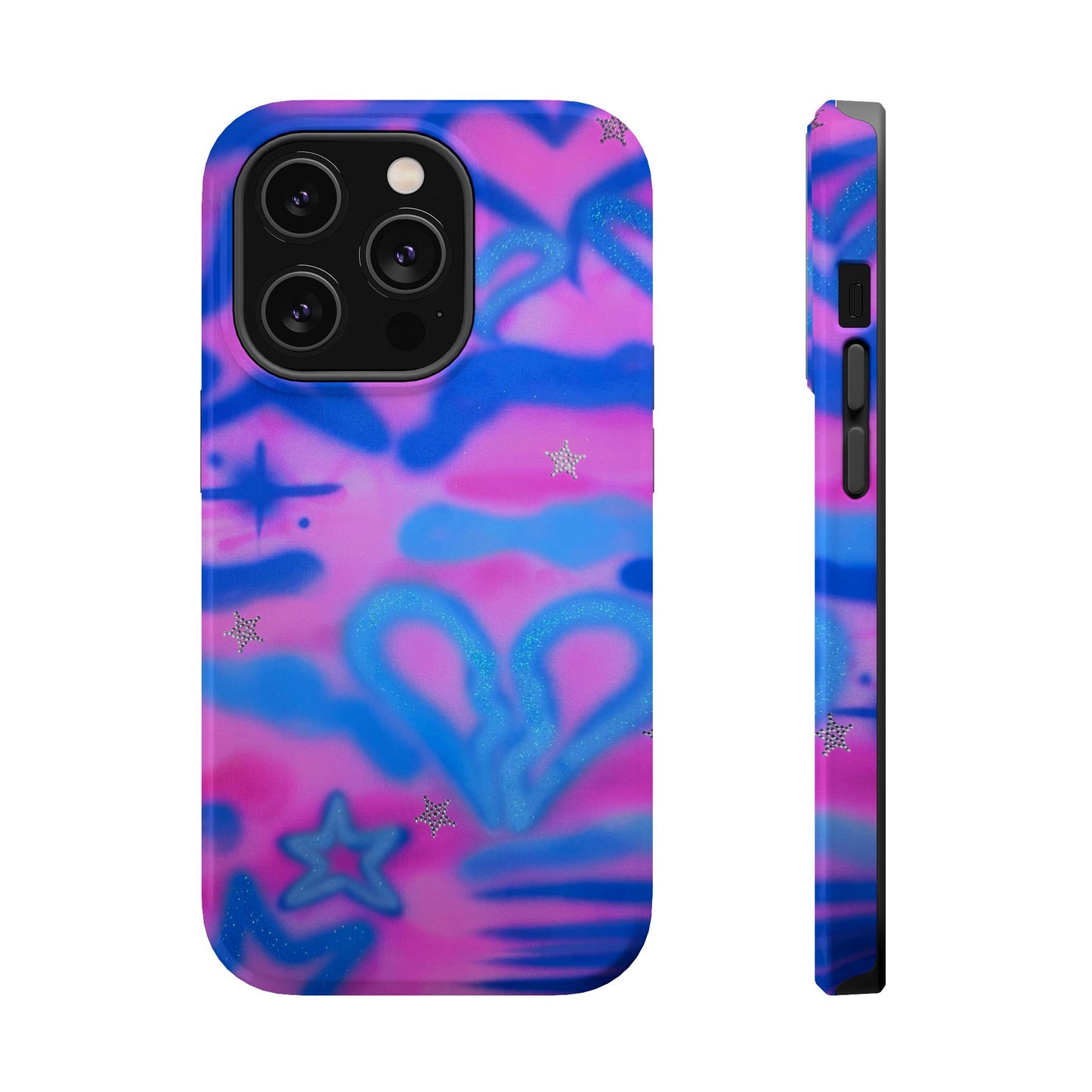 MagSafe "blue camo" airbrush iPhone case