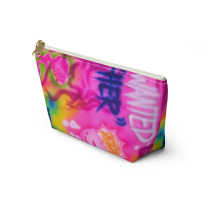 "wanted" airbrush makeup pouch