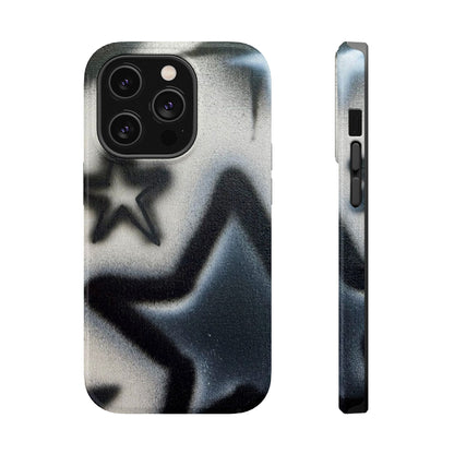 MagSafe "black & white stars" airbrush iPhone case