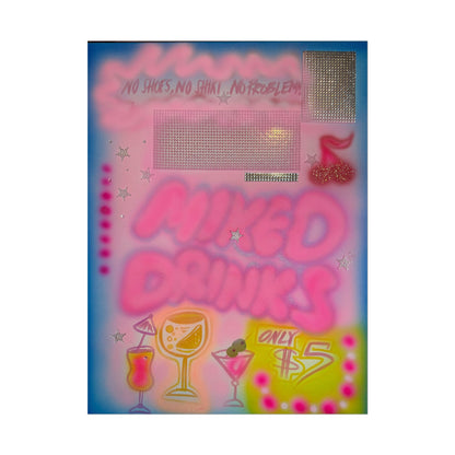 "mixed drinks" airbrush rolled print