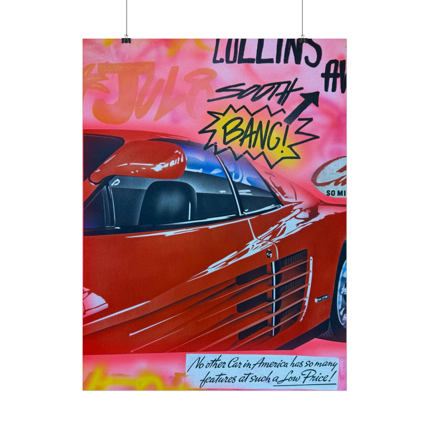"miami momentos" airbrush rolled print