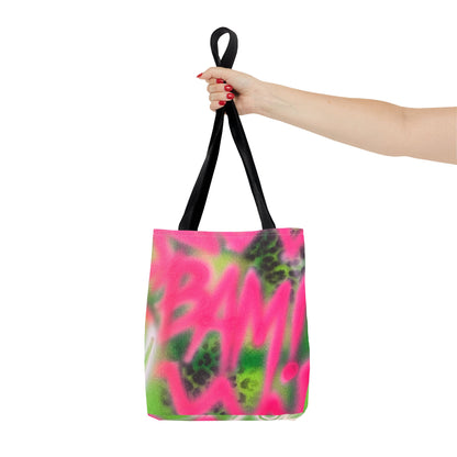 "BAM!" airbrush tote bag
