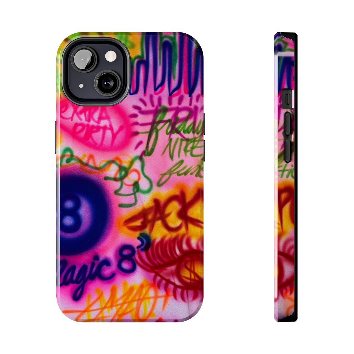 "colorful chaos" airbrush iPhone case