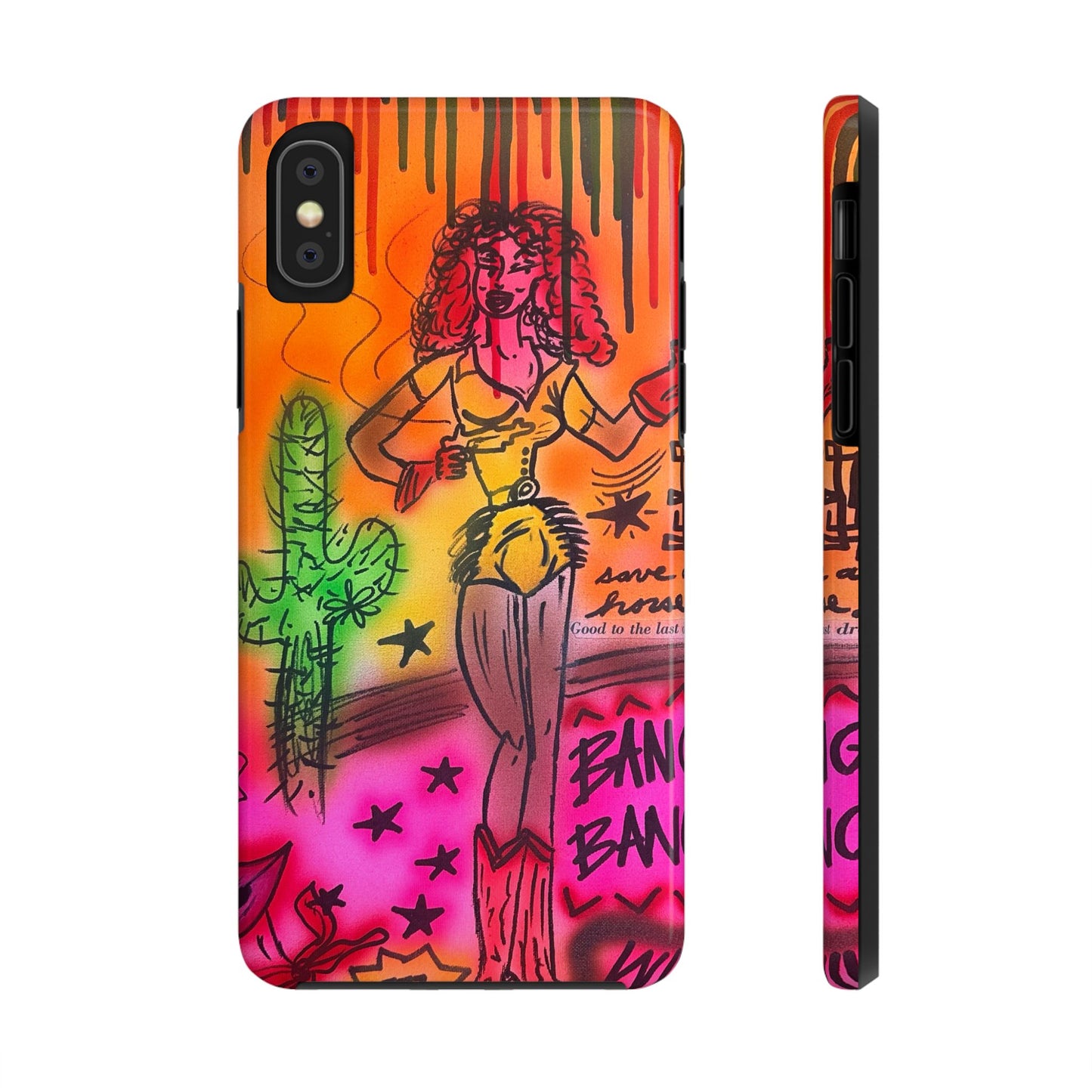 "wild, wild west" airbrush iPhone case