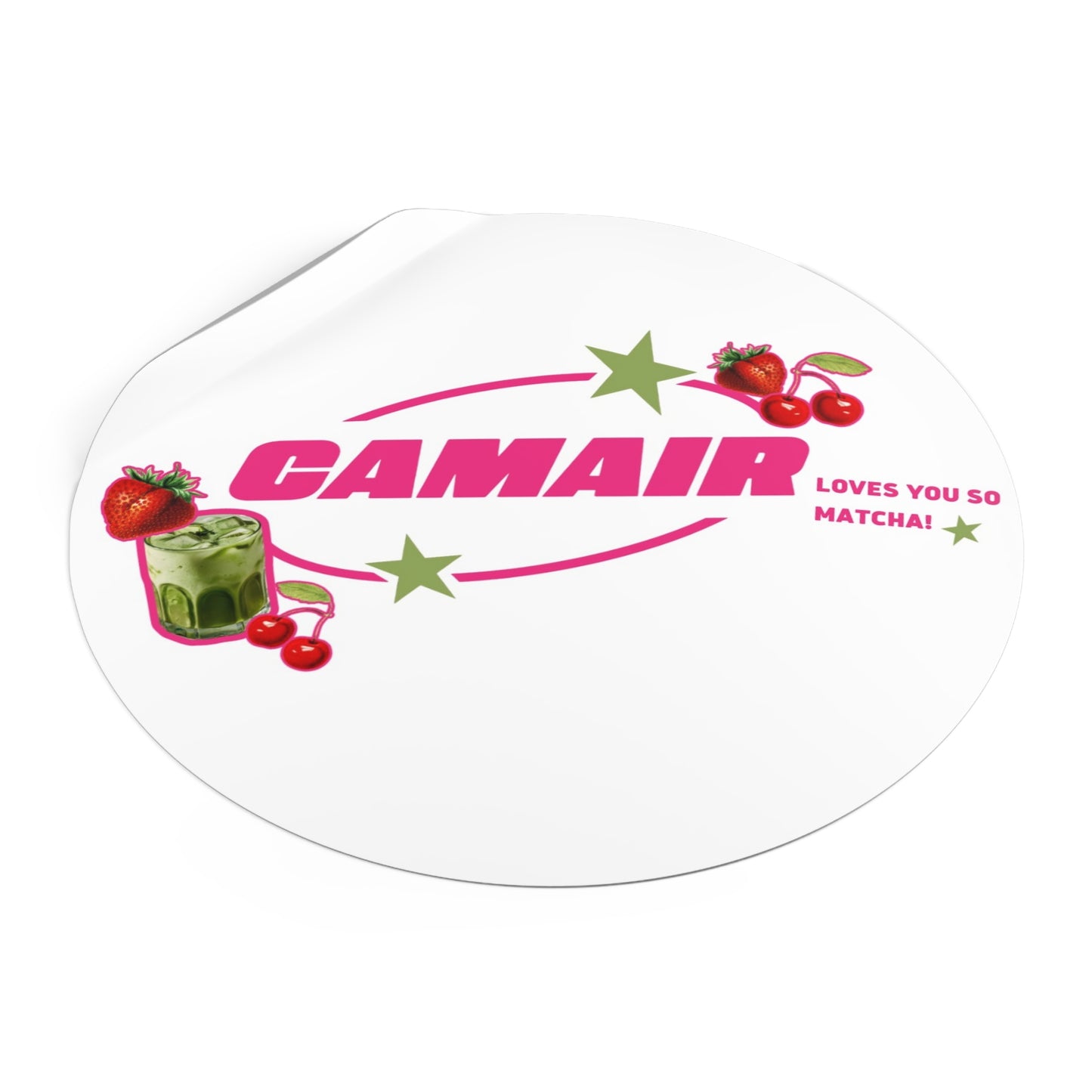 "matcha!" vinyl sticker