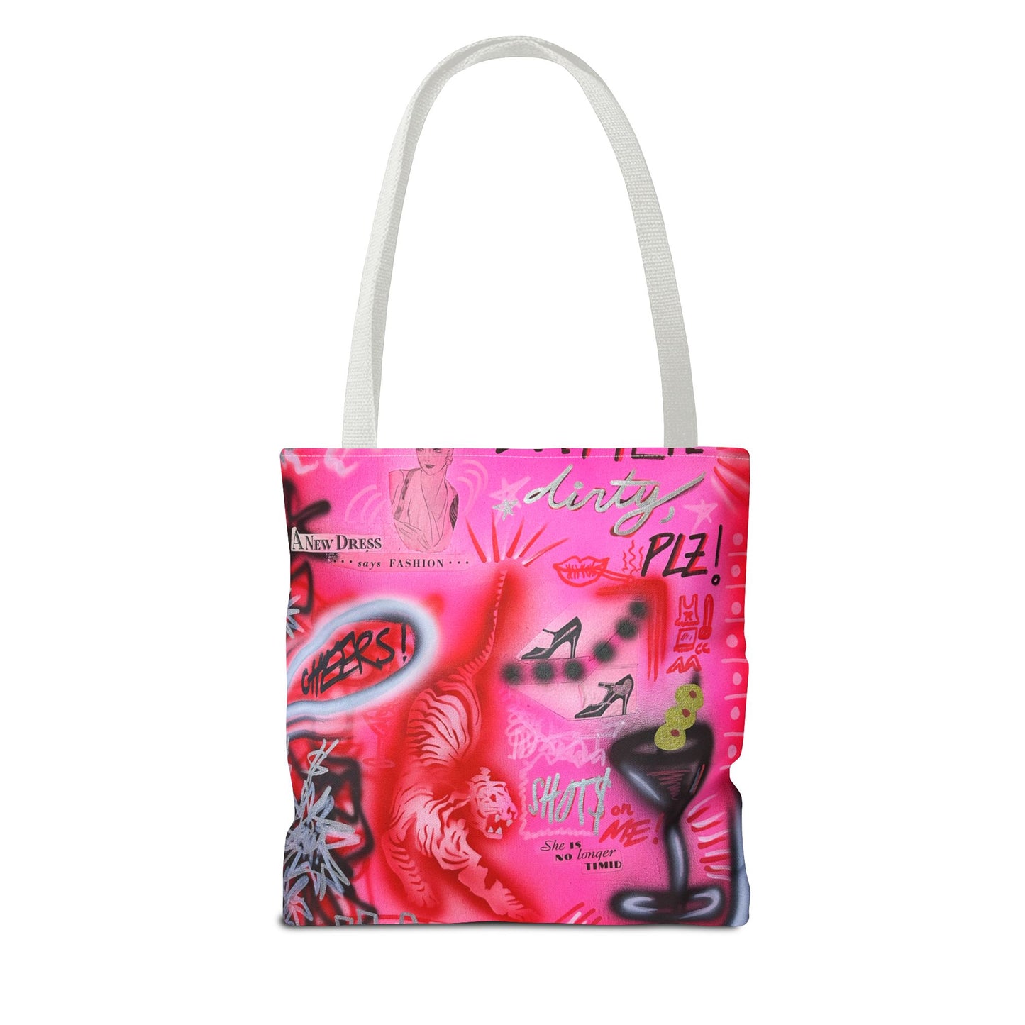 "extra dirty, plz" airbrush tote bag