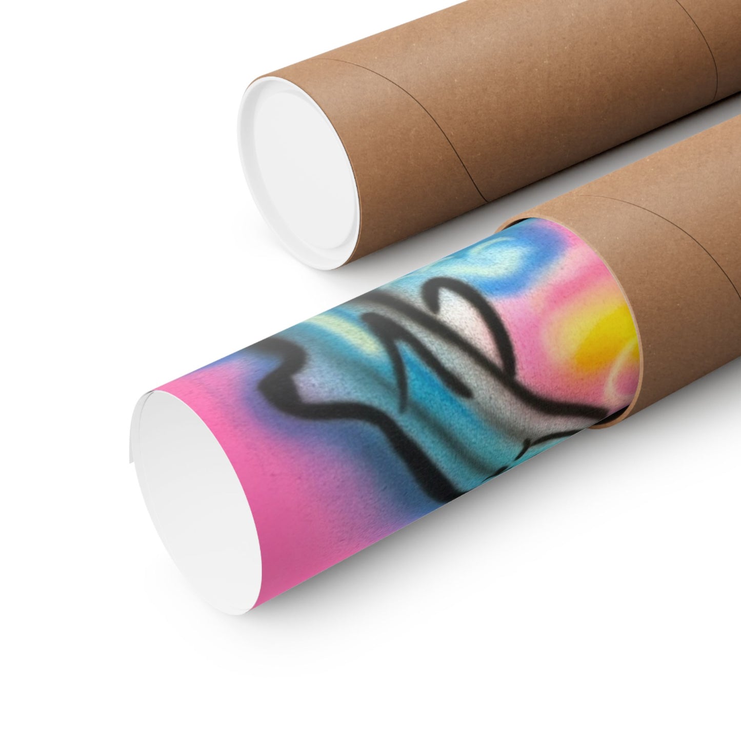 "dolphin love" airbrush horizontal print