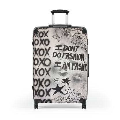 "i am fashion" airbrush suitcase