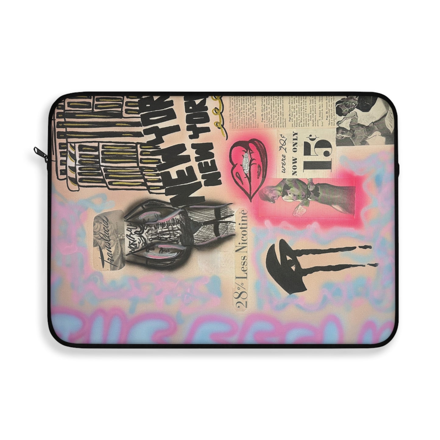 "new york, new york" airbrush laptop sleeve