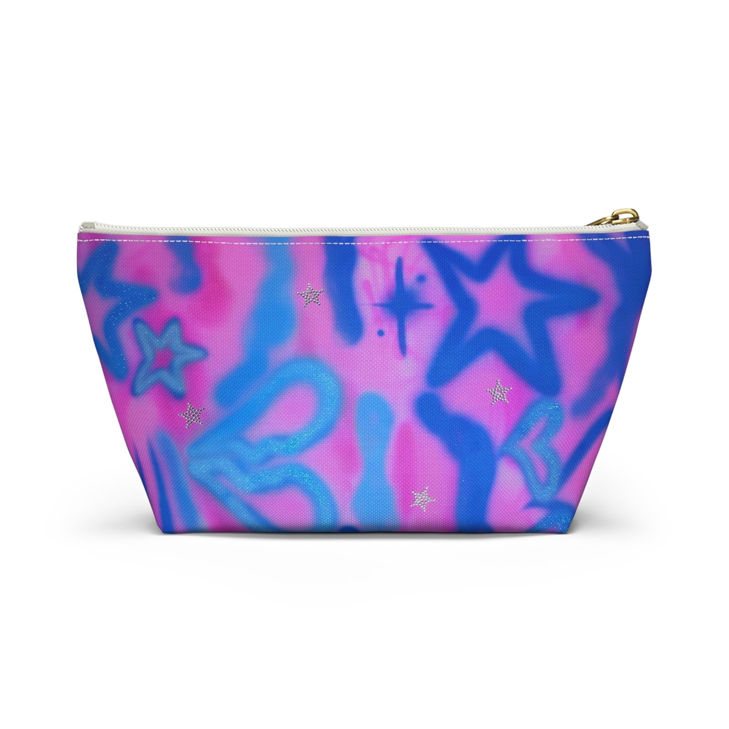 "blue camo" airbrush makeup pouch