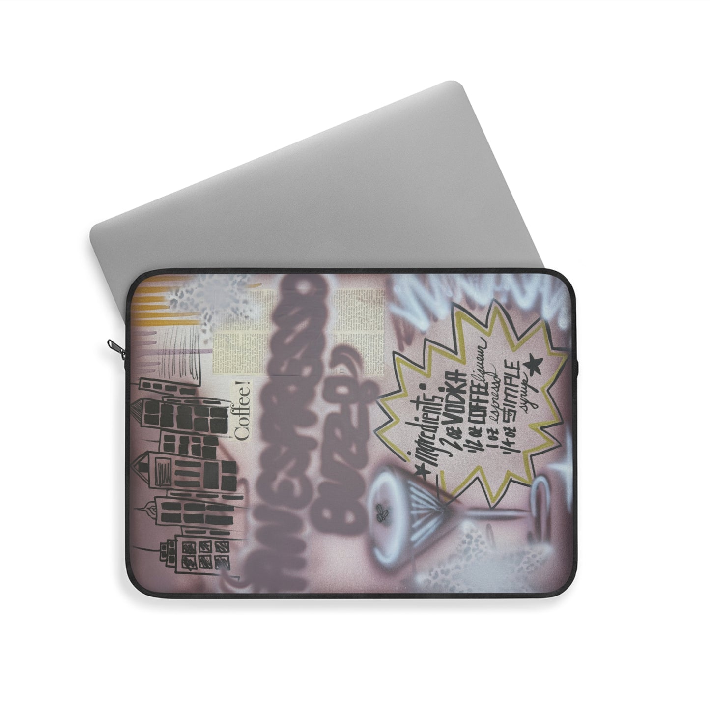 "espresso martini" airbrush laptop sleeve