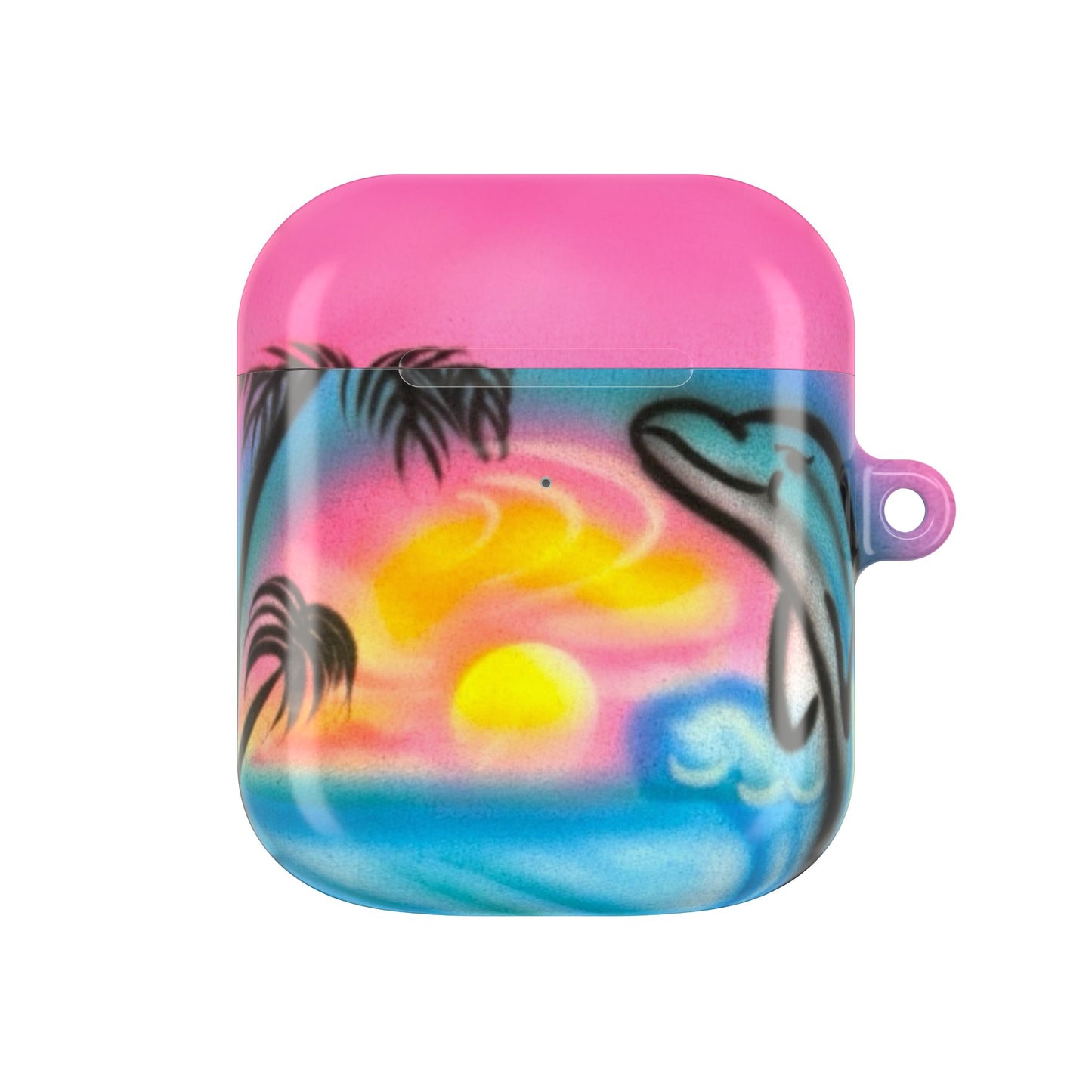 "dolphin love" airbrush airpod cases
