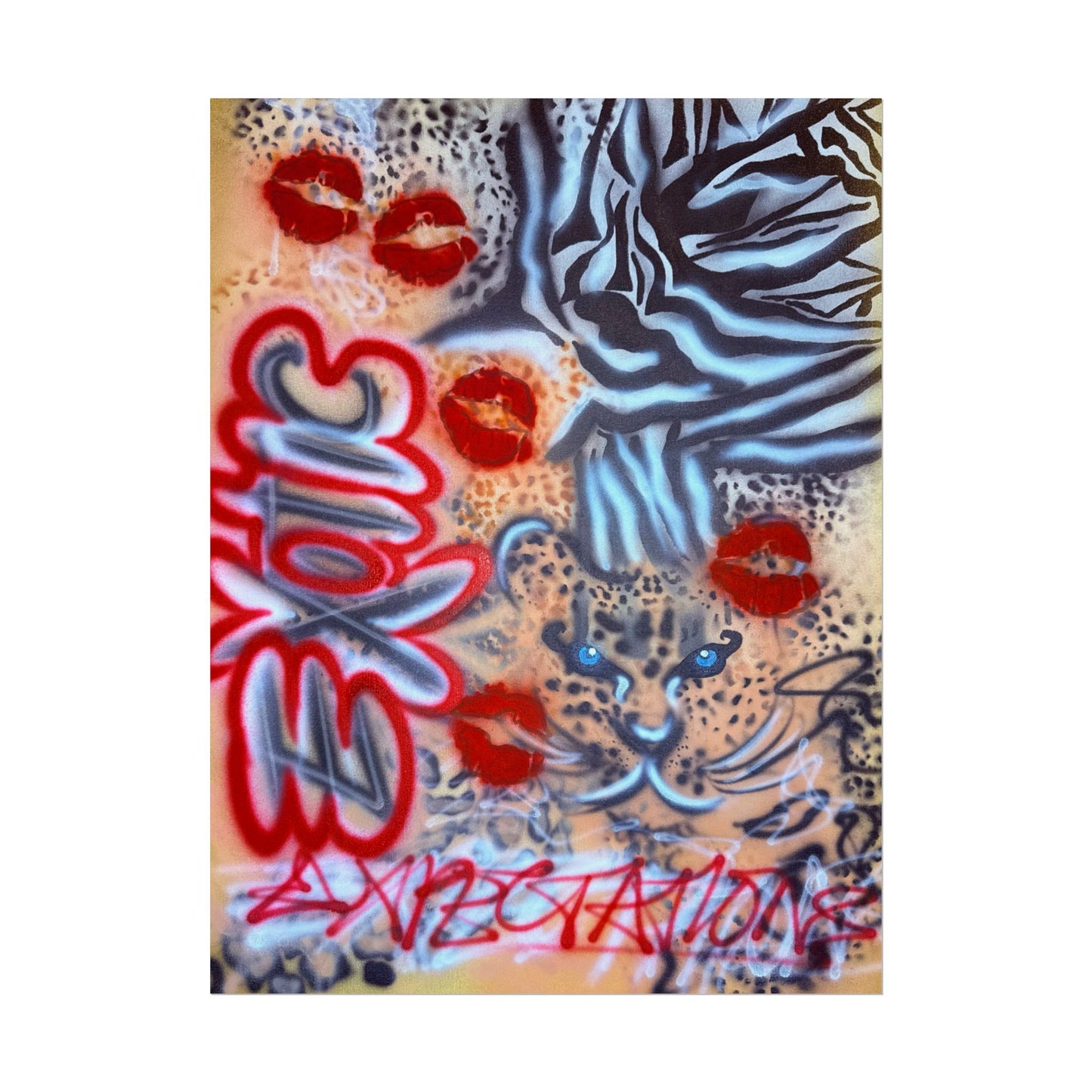 "exotic expectations" airbrush rolled print