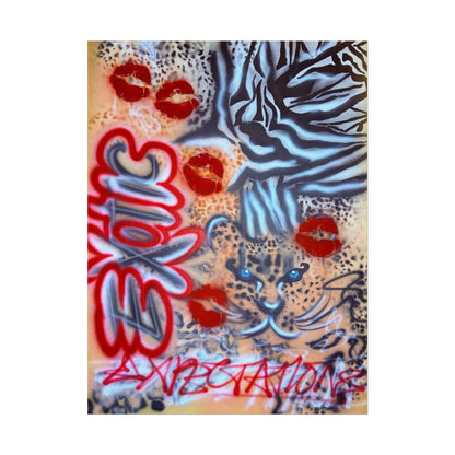 "exotic expectations" airbrush rolled print