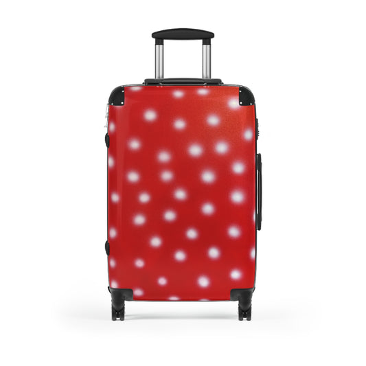 "cherry crush polka dot" airbrush suitcase