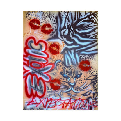 "exotic expectations" airbrush rolled print