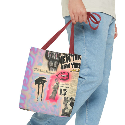 "new york, new york" airbrush tote bag
