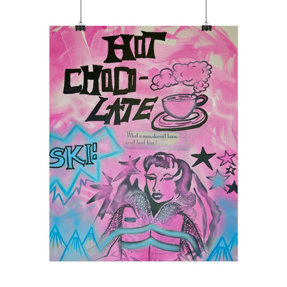 "avant le ski" airbrush rolled print