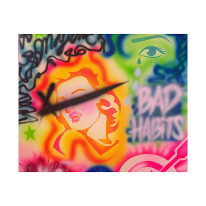 "bad habits" airbrush horizontal print
