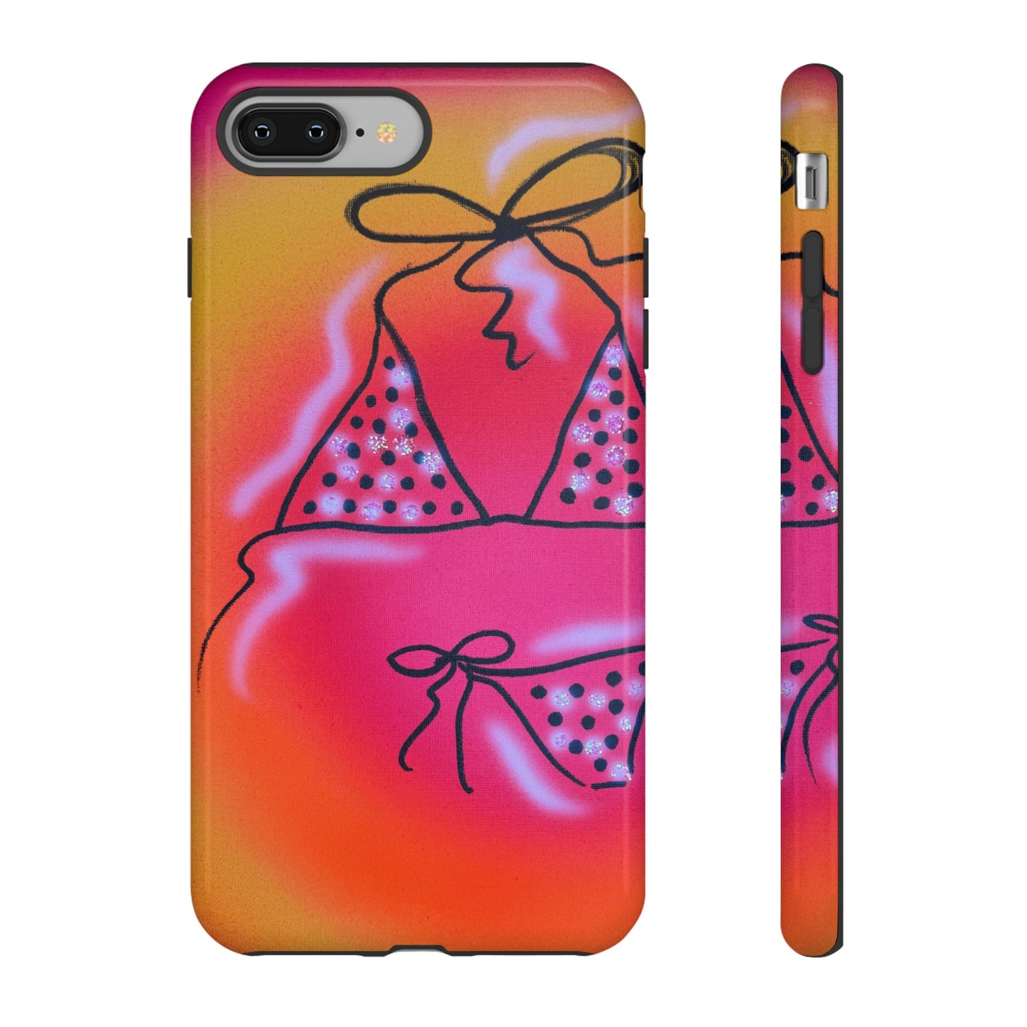 "glitter bikini" airbrush iPhone case