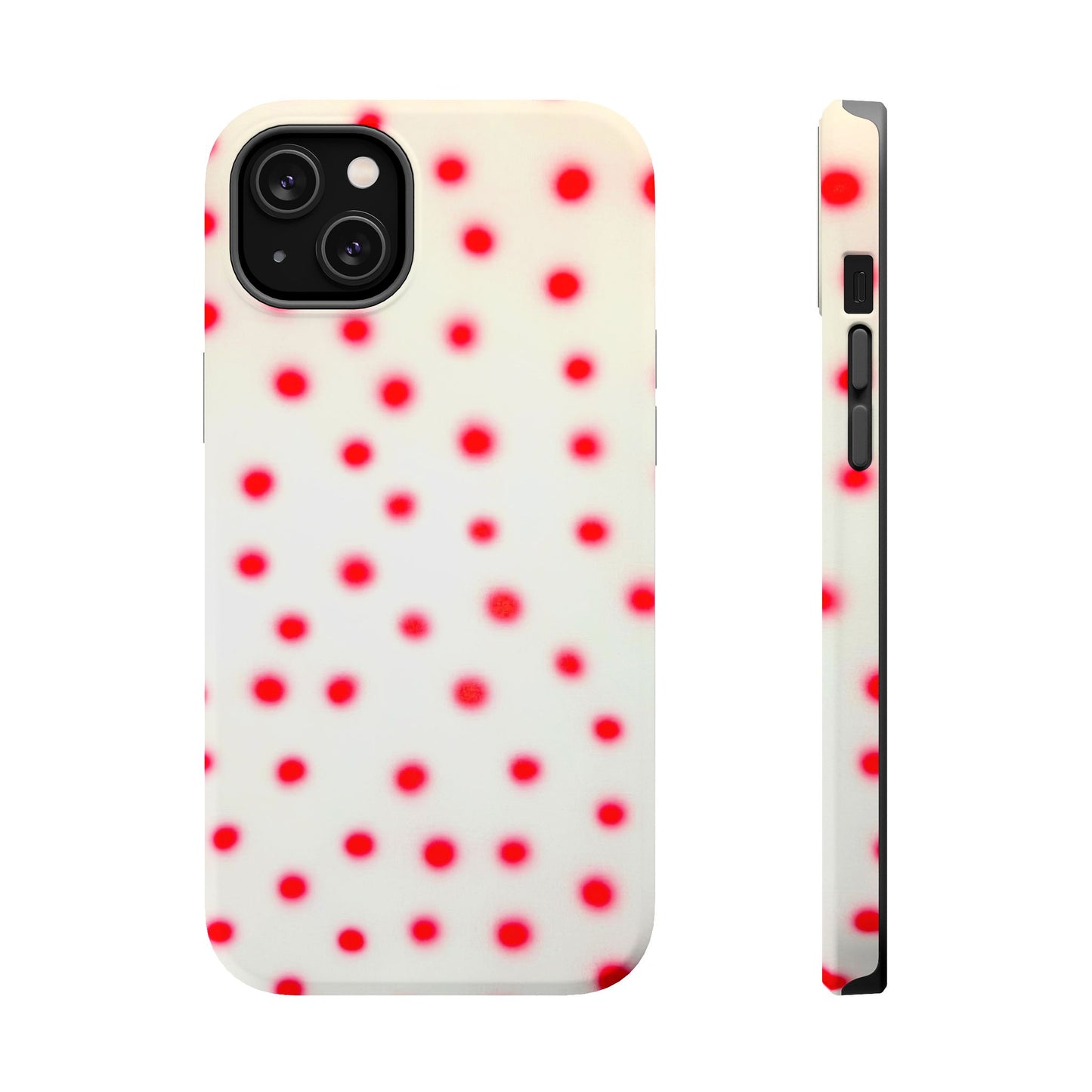MagSafe "vanilla cherry polka dot" airbrush iPhone case