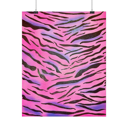 "glitter zebra" airbrush rolled print