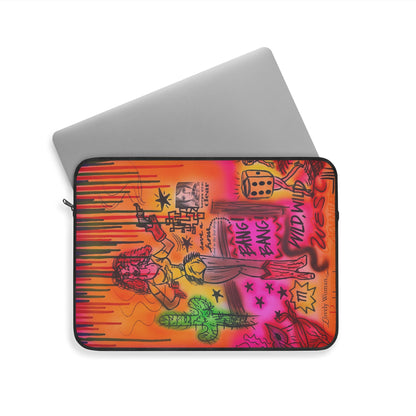 "wild, wild west" airbrush laptop sleeve