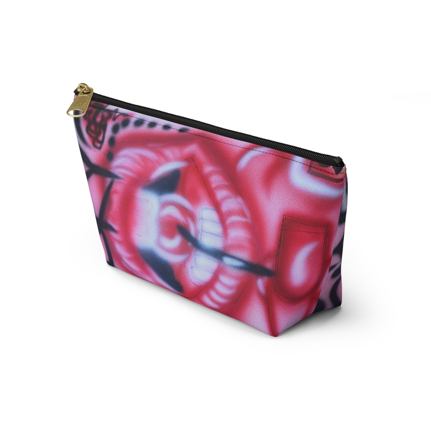 "be happy go lucky" airbrush makeup pouch