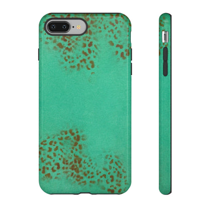 "teal cheetah" airbrush iPhone case