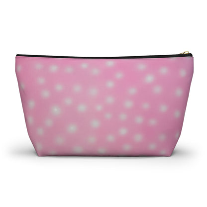 "strawberry swirl polka dot" airbrush makeup pouch