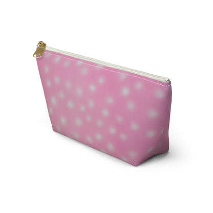 "strawberry swirl polka dot" airbrush makeup pouch