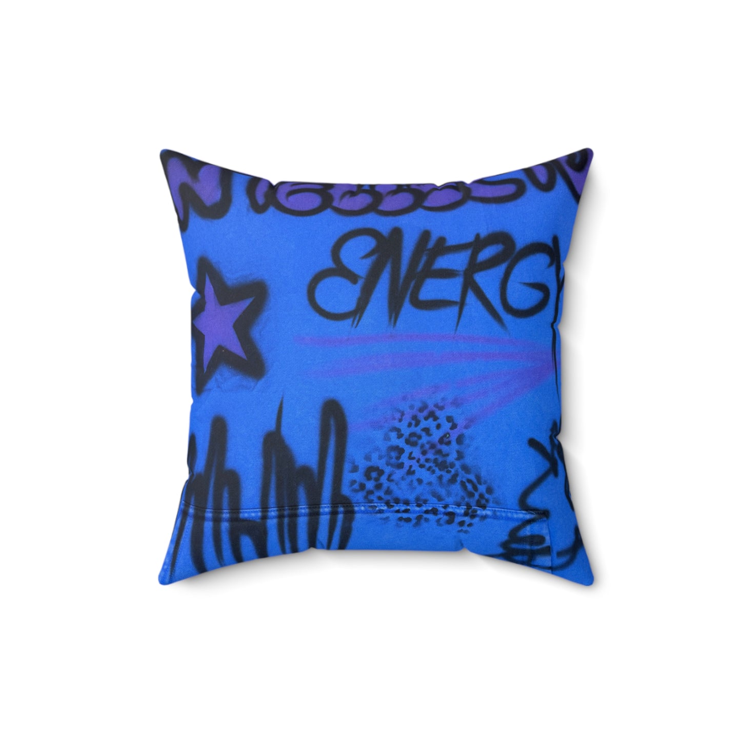 "infamous indigo" airbrush pillow