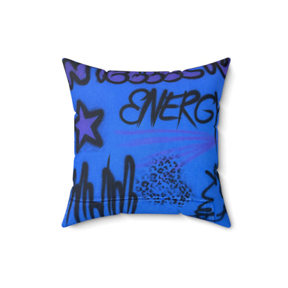 "infamous indigo" airbrush pillow