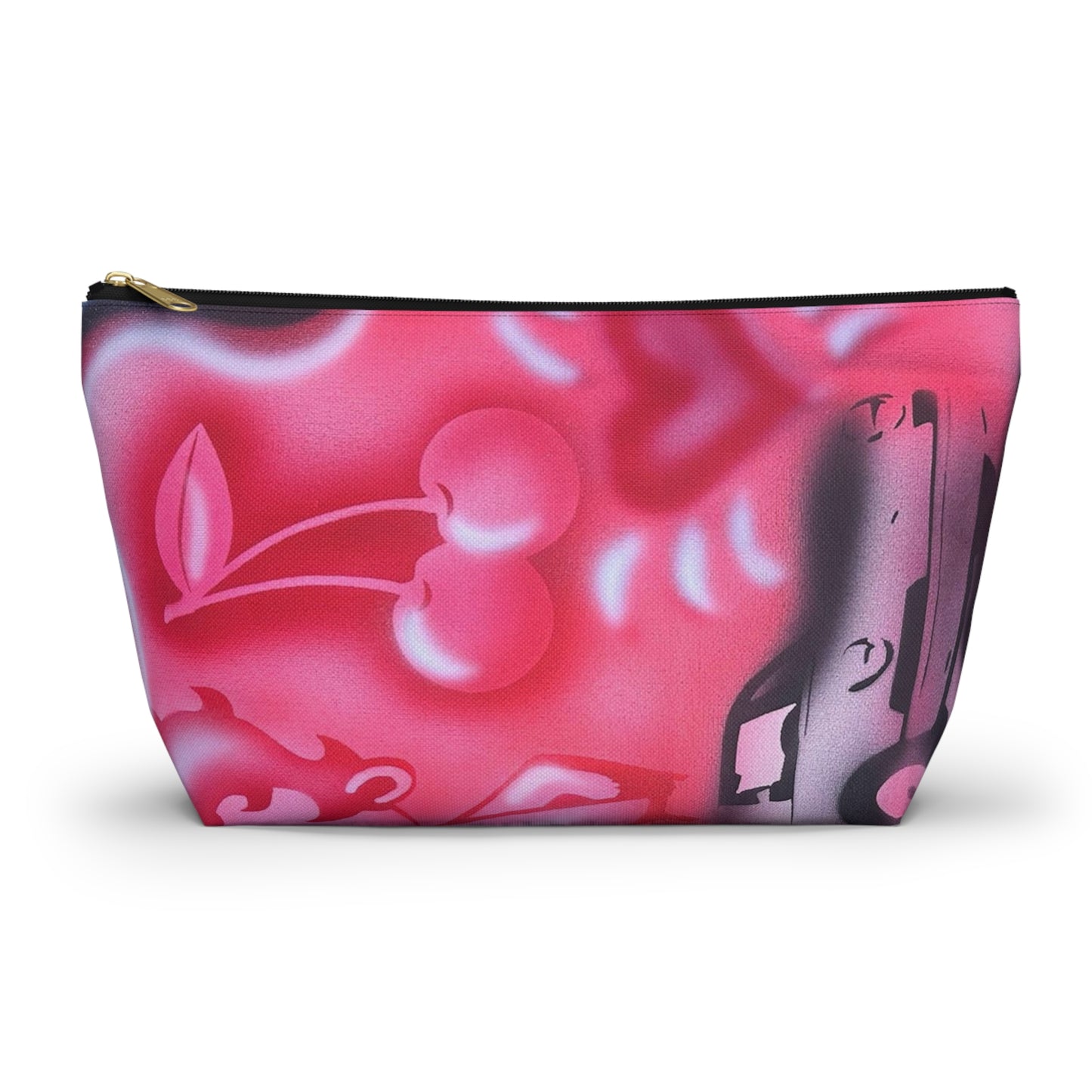 "on her way" airbrush makeup pouch