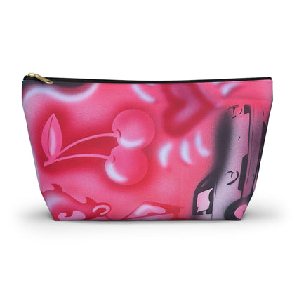 "on her way" airbrush makeup pouch