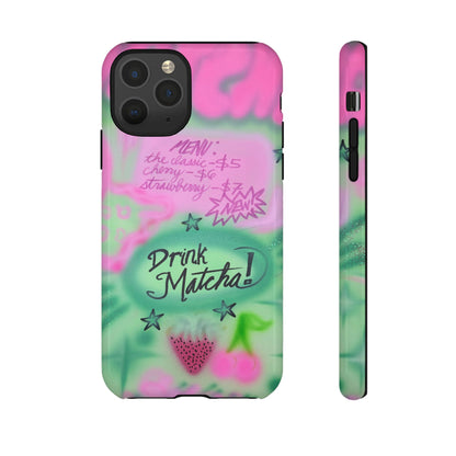 "matcha!" airbrush iPhone case
