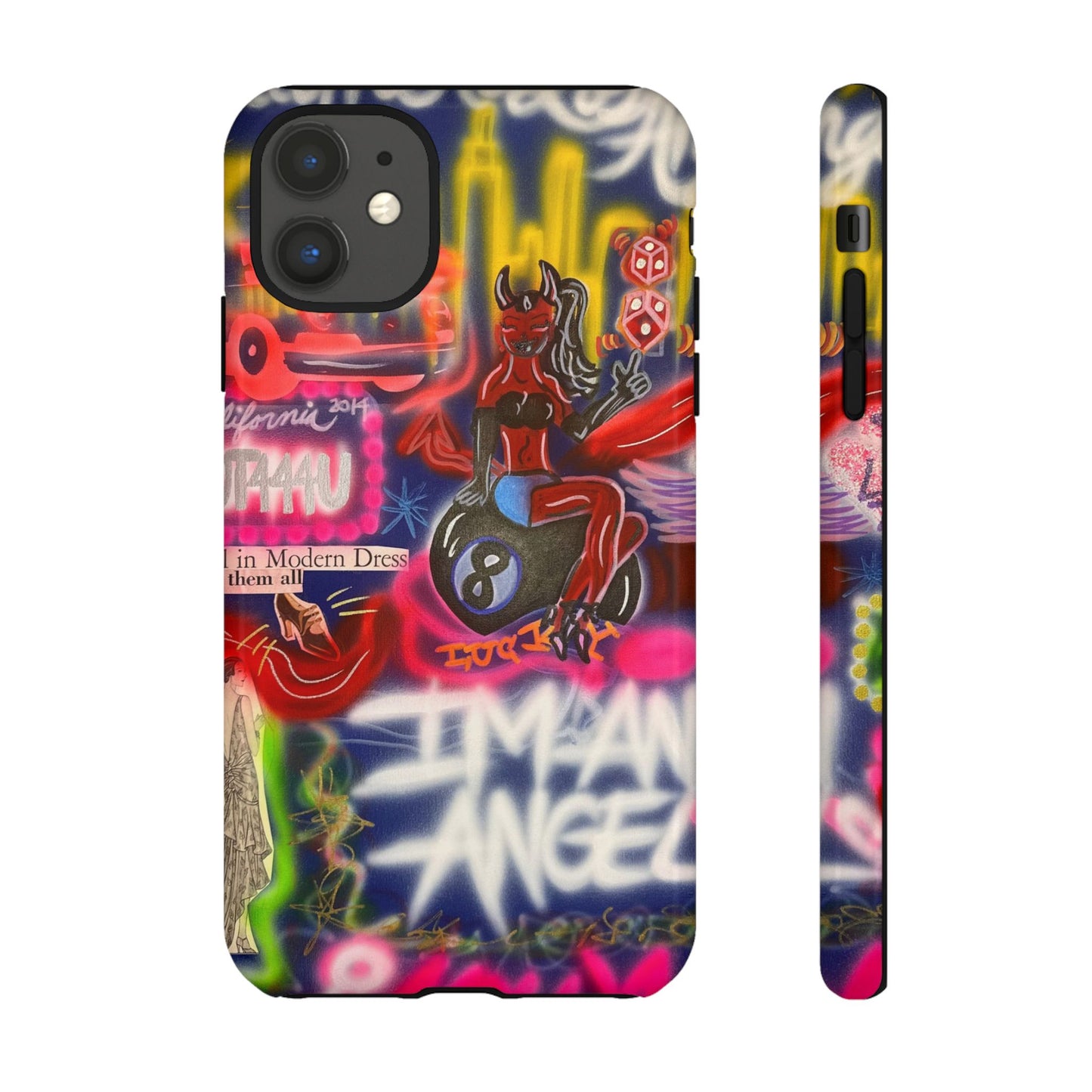 "im an angel" airbrush iPhone case