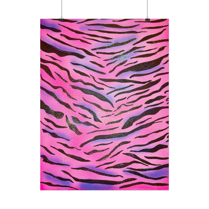 "glitter zebra" airbrush rolled print