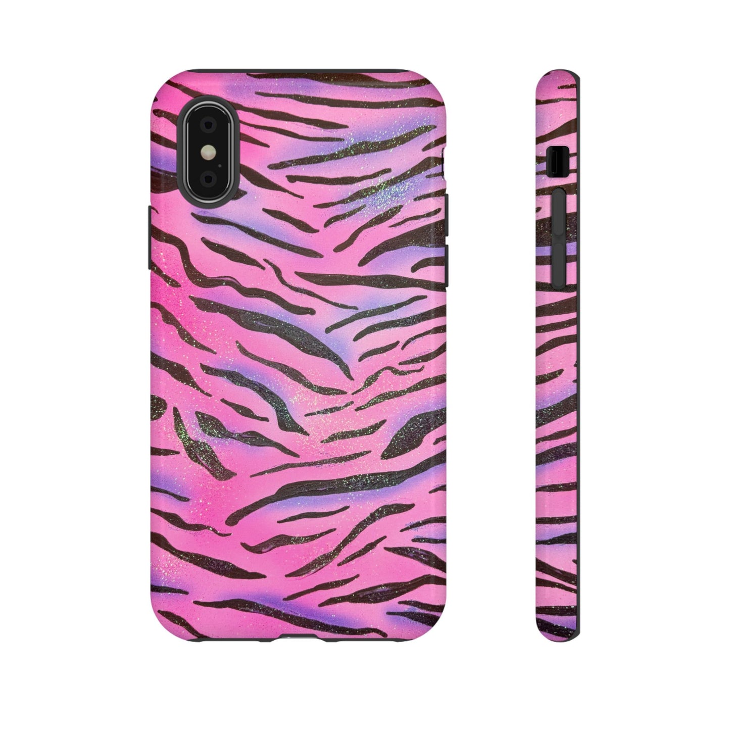 "glitter zebra" airbrush iPhone case