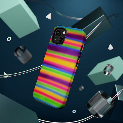 MagSafe "colorful stripes" airbrush iPhone case
