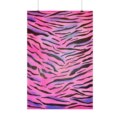 "glitter zebra" airbrush rolled print