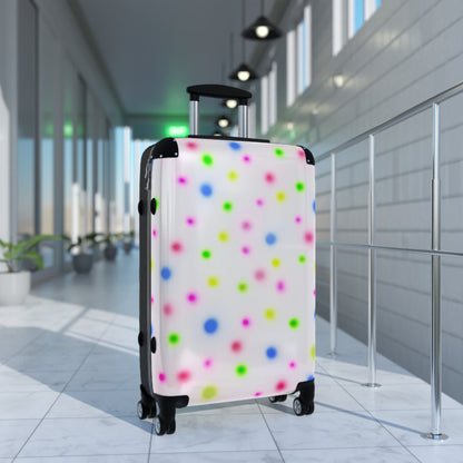 "birthday cake polka dot" airbrush suitcase