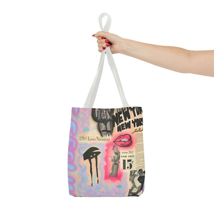 "new york, new york" airbrush tote bag