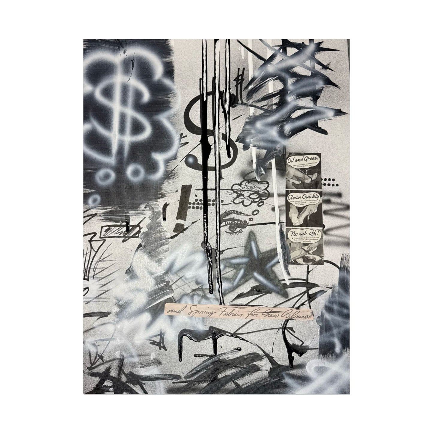 "monochrome mood" airbrush rolled print