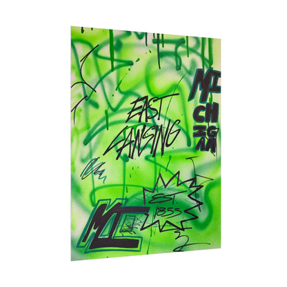 "east lansing, mi" airbrush rolled print