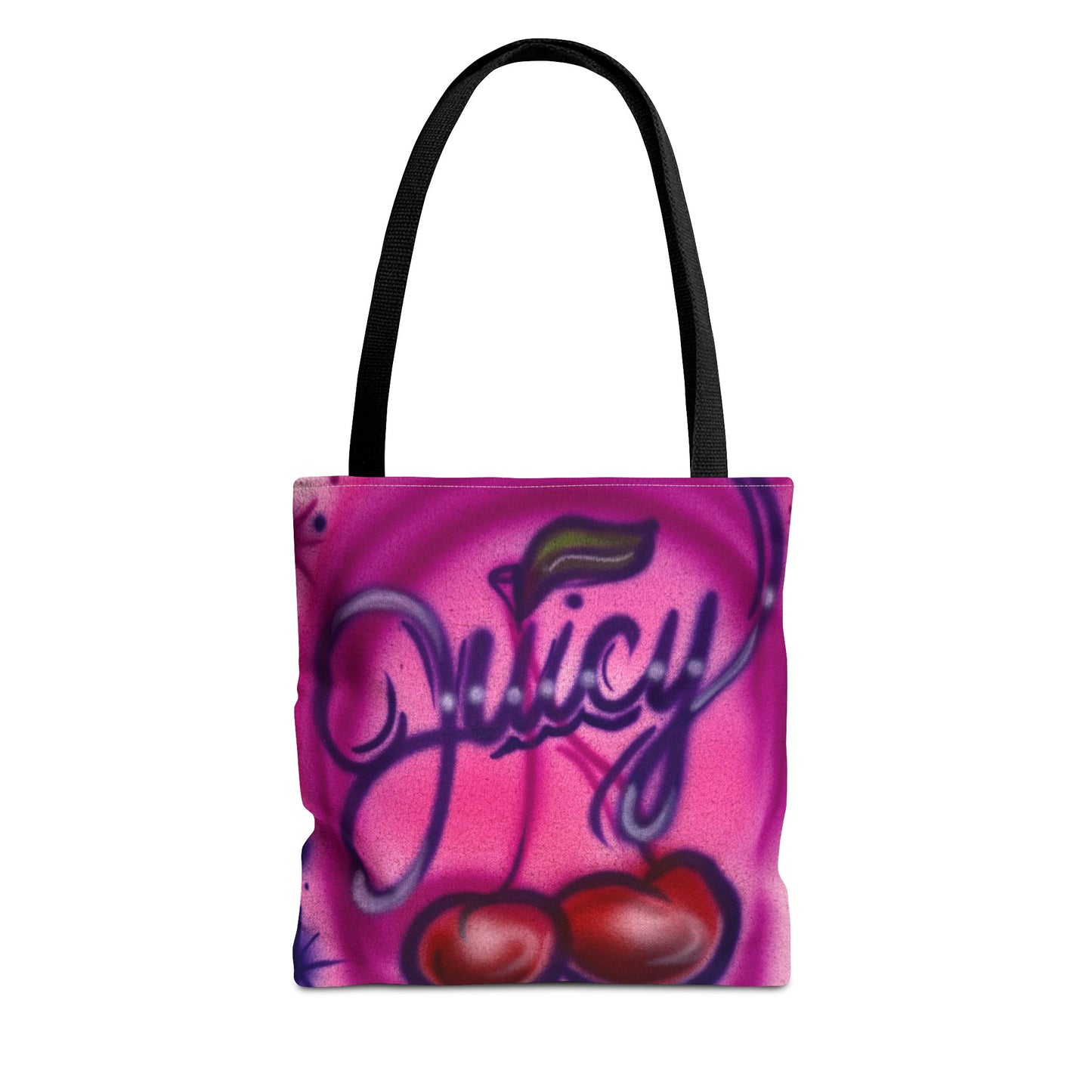 "juicy" airbrush tote bag