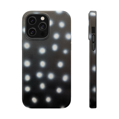 MagSafe "coconut noir polka dot" airbrush iPhone case