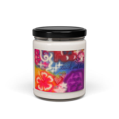 "luck and luv" airbrush soy candle