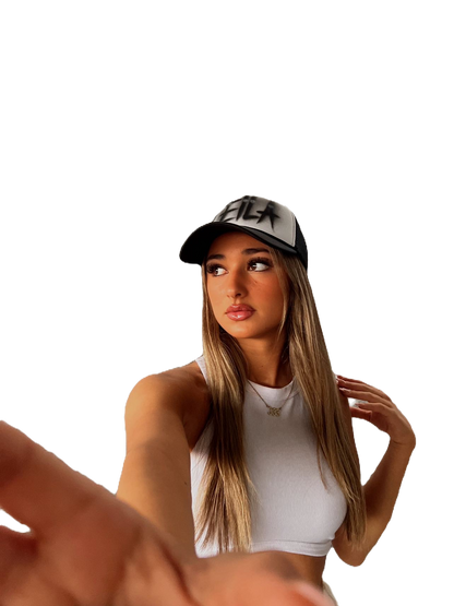 custom name airbrush trucker hat
