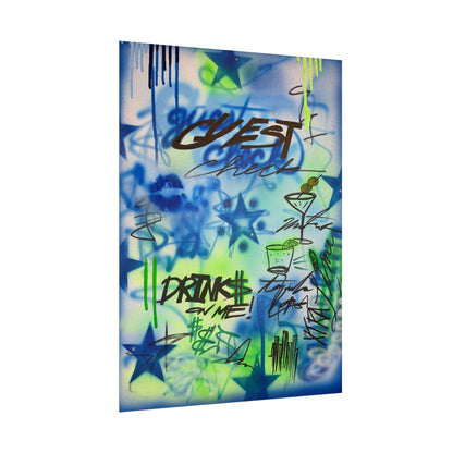 "guest check" airbrush rolled print